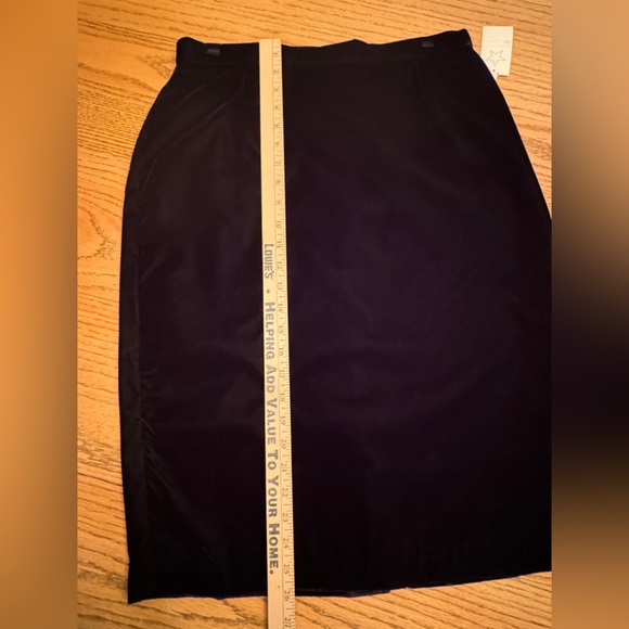NWT Vintage Black Velvet Skirt Pencil Size 14 Norton MCNAUGHTON See Pics As Is - Picture 7 of 10